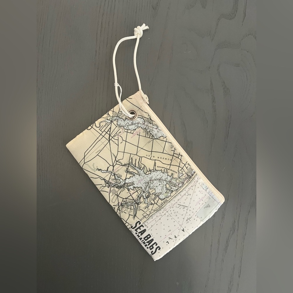 Seabags Cream Wristlet Clutch- new made from sails